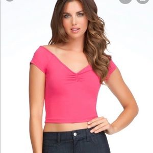 Pink Bebe crop top